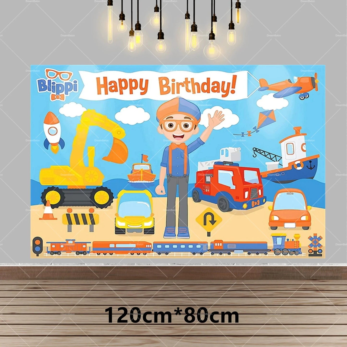 Blippiing Foil Balloon Happy Birthday Banner Decoration Party Supplies Backdrop Cake Toppers Disposable Tableware Latex Ballons