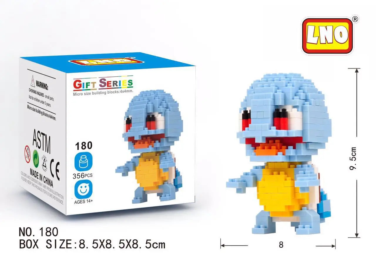LNO Pokemon Raichu Pichu Kawaii Marowak Mini Blocks Gengar Jynx Diamond Blocks Kids Building Brick DIY Model Educational Toys