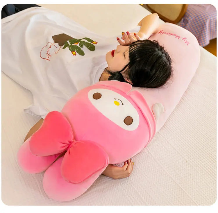 100cm Sanrio My Melody Kulomi Long Pillow Plush Toys Kawaii Soft Comfortable Cushion Japanese Cartoon Kids Girls Sleeping Gifts