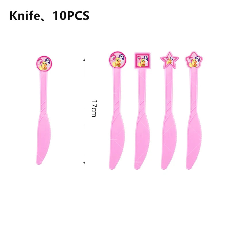 My Little Pony Foil Balloon Happy Birthday Latex Ballon Banner Party Decoration Cake Topper Supplies Backdrop Disposable Kid Toy