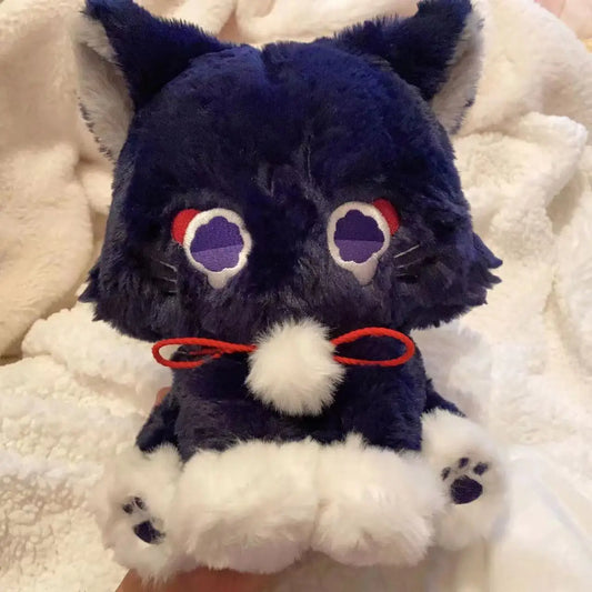 Anime Scaramouche Cat Cute Plush Doll 22cm Genshin Impact Wanderer Pet Cosplay Stuffed Pillow Toy Birthday Gift
