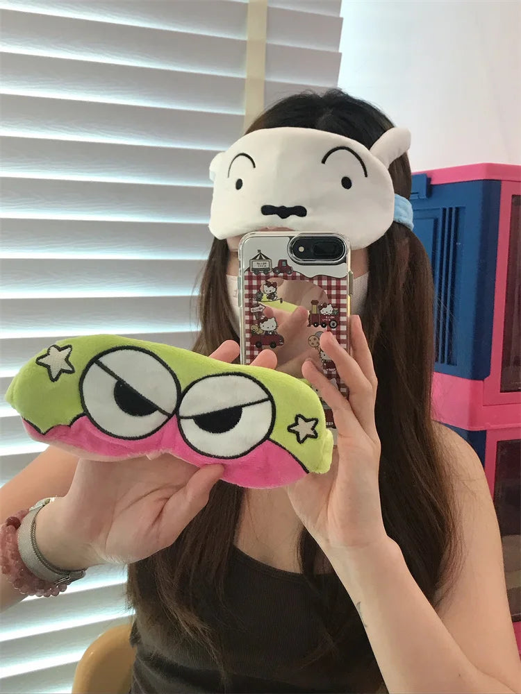 Crayon Shin Chan Eye Mask Plush Sleeping Eye Patch Cute Buriburizaemon Shiro Shading Sleep Eyepatch Girl Kids Eyeshade