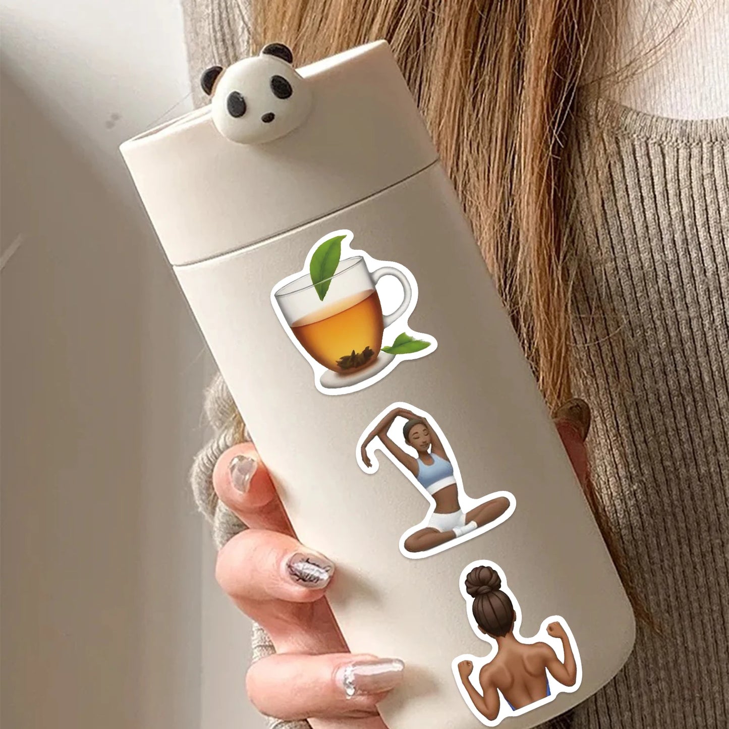 50PCS Sports Fitness Incentive Stickers Cool Girl Stickers GYM PVC Stickers Cartoon Graffiti Decoration Laptop Guitar Waterproof