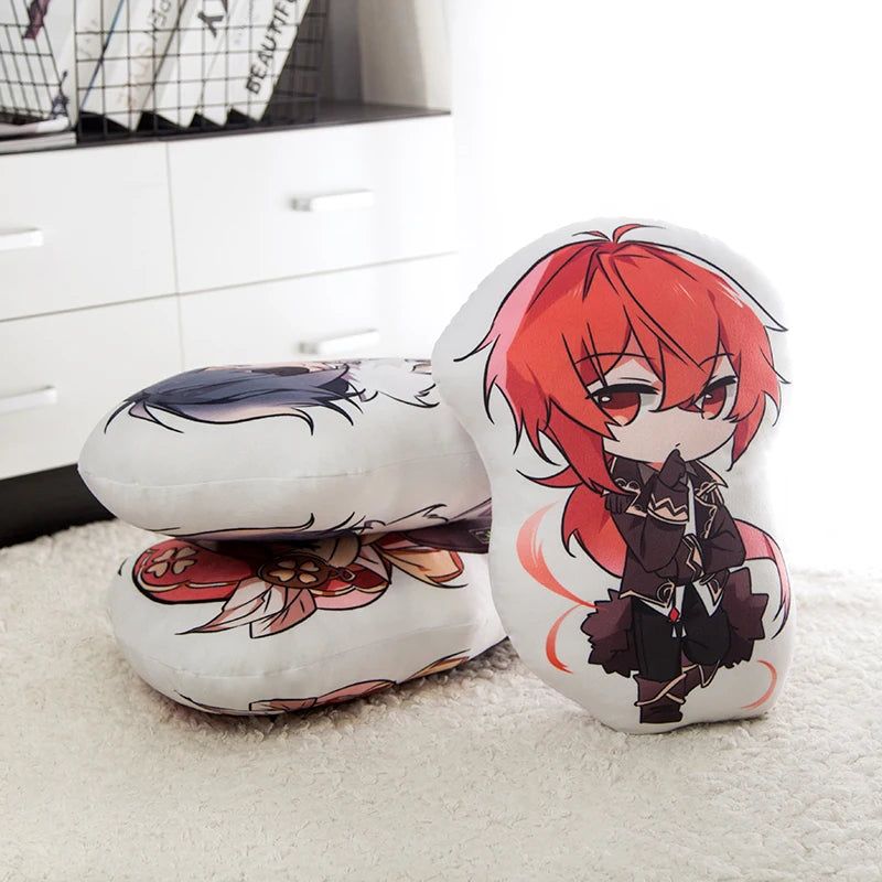 45cm Genshin Impact Plush Doll Toy Zhong Li Xiao Hu TaoTartaglia Venti Kaeya Soft Stuffed Pillow Kids Christmas Plushies Gifts