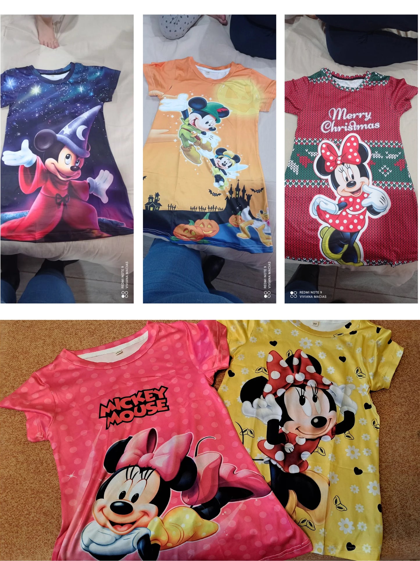 Girls T Shirts for Kids Minnie Mouse Print Top Child Shirt Boy Kid Summer Clothes Short Sleeve T-shirt Cartoon Boys Wear Mickey