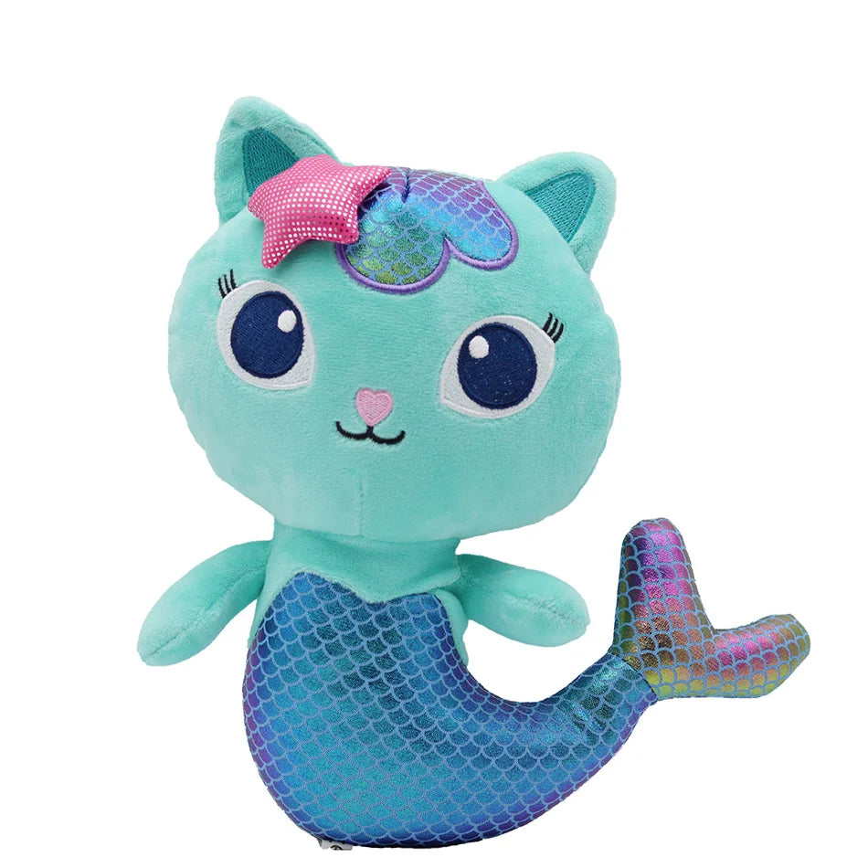 Newest 8 stlyes Gabby Dollhouse Plush Toy Mercat Cartoon Stuffed Animals Mermaid Cat Plushie Doll Kids Birthday Christams Gifts