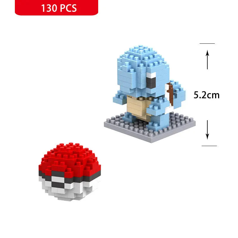 Pokemon Small Building Pokemon Nanoblock Cartoon Pikachu Animal Model Education Game Graphics Pokemon Toys For Kids Birthday