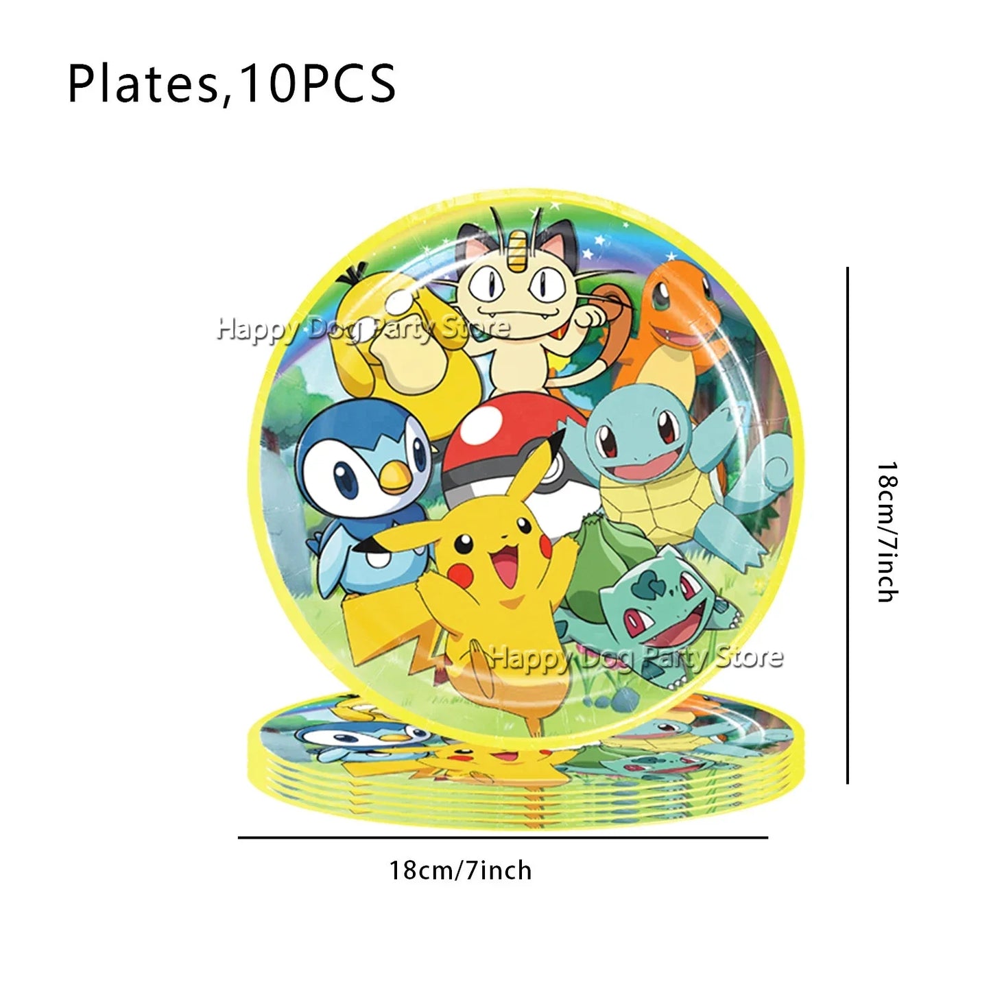 Pokemon Birthday Party Decoration New Yellow Pikachu Balloons For Kids Event Supplies Tableware Banner Backdrop Tablecloth Decor