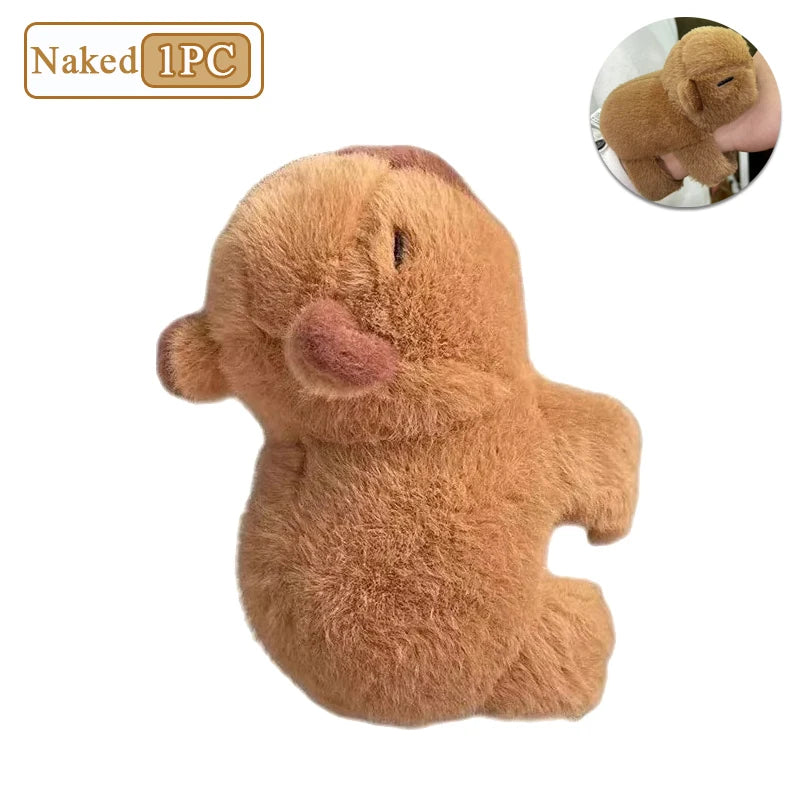 1-10PCS Rytanda Capybara Clap Circle Toys  Capybara Plush Hand Ring Fun Pop Circles Kids  Gift Slap Snap Wrap Wristband Bracelet