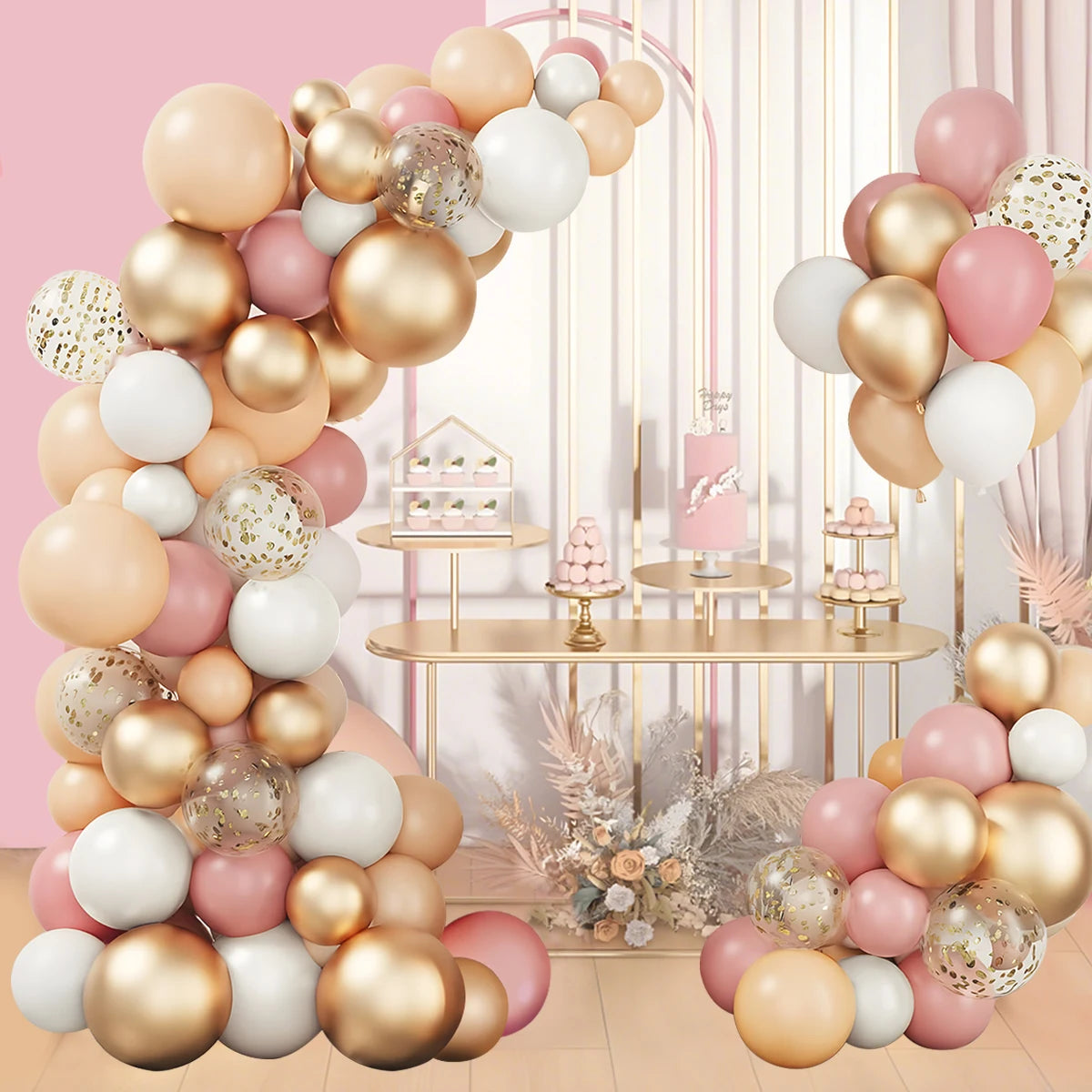 Macaron Balloon Garland Arch Kit 1st Birthday Party Decoration Kids Wedding Birthday Balloon baby shower Confetti Latex Baloon