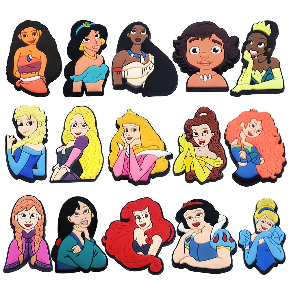 Cartoon MINISO 1PCS Popular Characters Disney Mouse DIY Stitch Funny Bear Shoe Charms Decorate Kids Accessories Boys Party Gifts