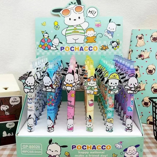 Sanrio Pochacco 0.5mm Gel Pens Kawaii Anima Dog Black Pen School Student 0ffice Stationery Supplies Kids Gift