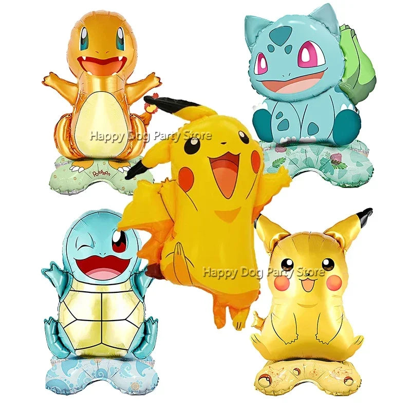 Pokemon Birthday Party Decoration New Yellow Pikachu Balloons For Kids Event Supplies Tableware Banner Backdrop Tablecloth Decor