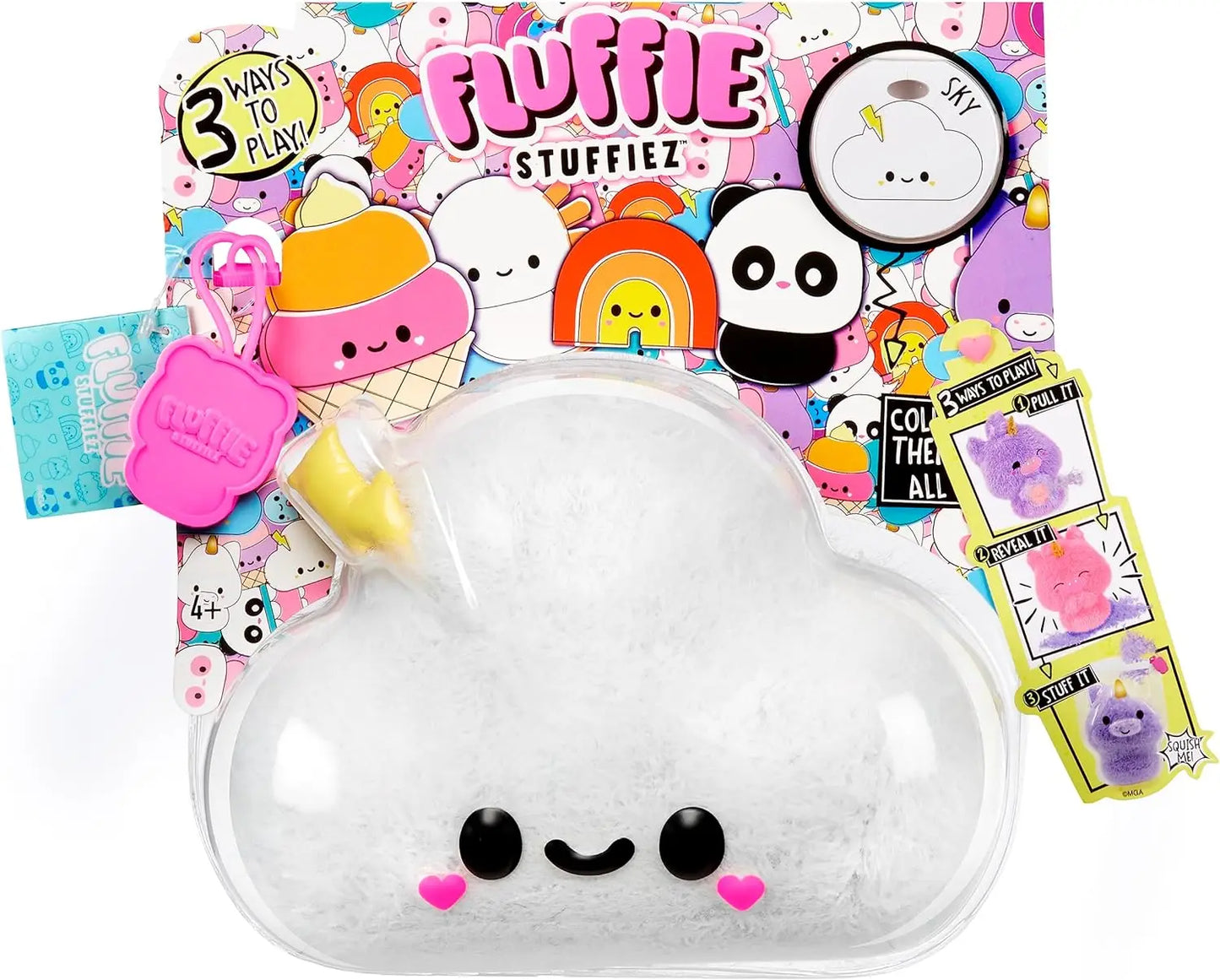 Original Fluffie Stuffiez Collectible Plush DIY Kids Toy UNICORN PANDA ICE RAINBOW Fur Pulling Soft Girl Toys Christmas Gift 1pc