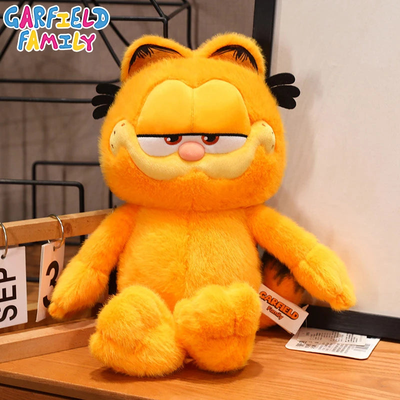 Original Garfield Cat Anime Plush Toys Cute Garfield Family Odie Stuffed Anime Plushies Kawaii Cartoon Peluche Dolls Gifts Kids