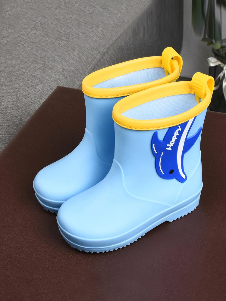 Unicorn Rain Boots Kids Boy Girls Rubber Boots New Cartoon Snow Boots For Children Waterproof Shoes Non-slip Baby Water Shoes