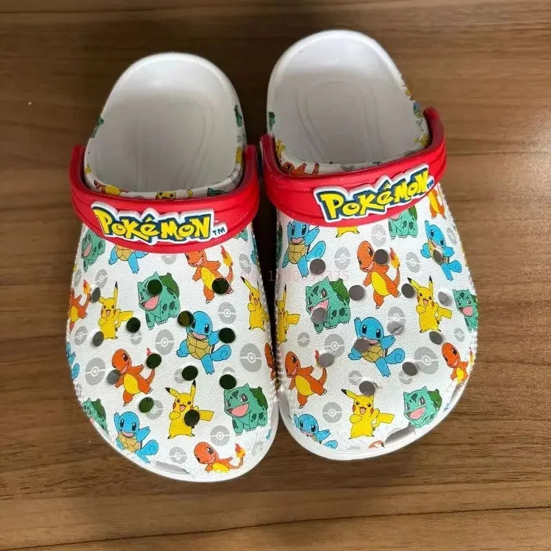 Pokemon Kawaii Pikachu Squirtle Breathable EVASandals for Kids - Anime Slippers for Home And Beach Summer Footwear Kids Gifts