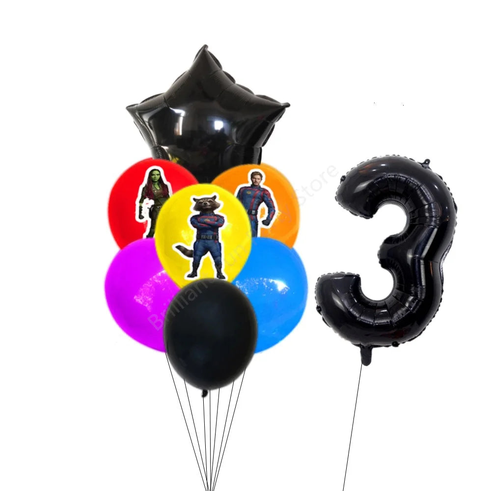 New Guardians of the Galaxy Party Decoration Disposable Tableware Balloons Superhero Baby Shower Kids Birthday Party Supplies
