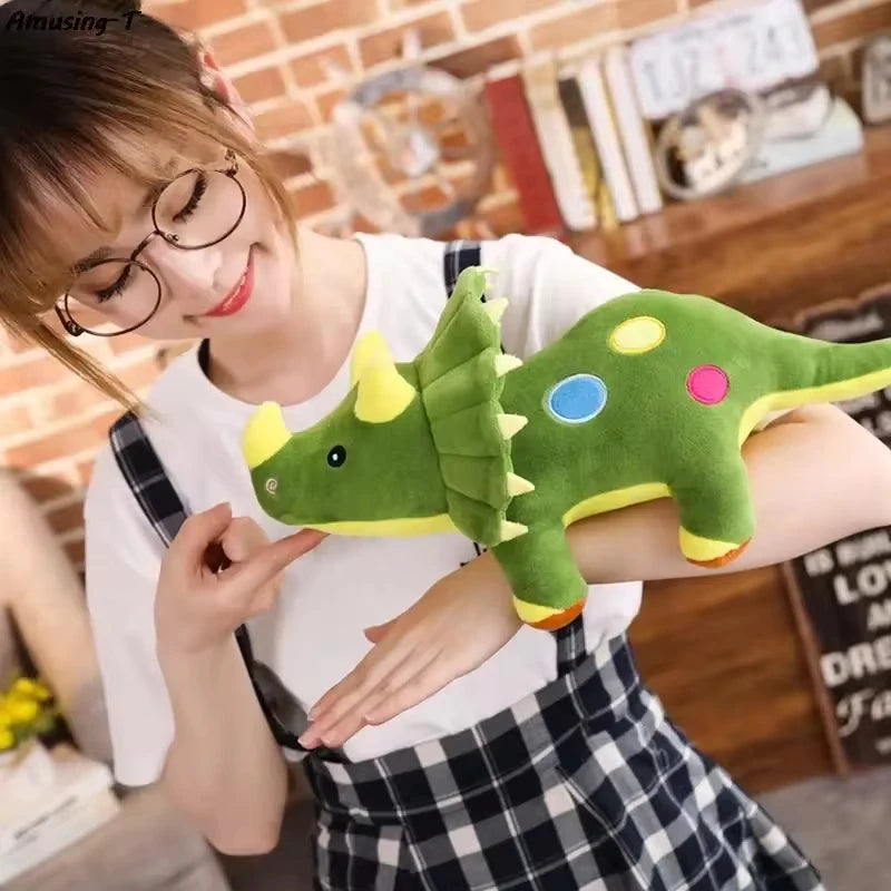 40cm/15.7in Dinosaur Doll Stuffed Toy Creative Soft Plush Stegosaurus Triceratops Plush Toy Kids Dinosaurs Toy Birthday Gifts