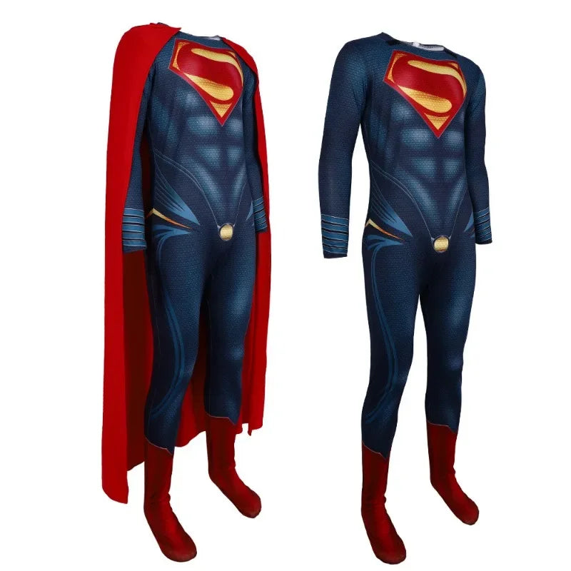 Superman Cosplay Costume Halloween Carnival Party Outfits Stage Performance Hero for Men Women Outfits