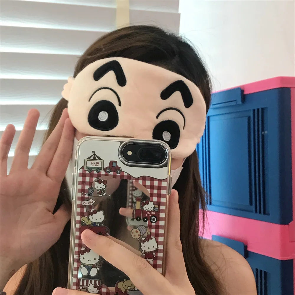 Crayon Shin Chan Eye Mask Plush Sleeping Eye Patch Cute Buriburizaemon Shiro Shading Sleep Eyepatch Girl Kids Eyeshade