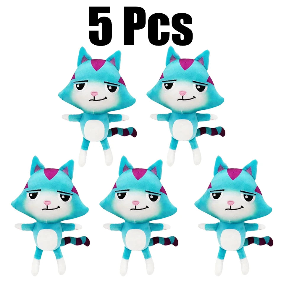 New Gabbys Dollhouse Plush Toy Mercat Cartoon Stuffed Animals Smiling Cat Car Cat Hug Gabys Girl Dolls Kids Birthday Gifts