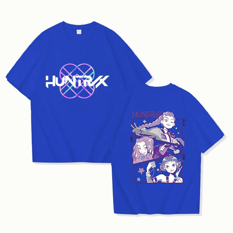 HOT Kpop Huntrix T-Shirt Men Women Fashion Harajuku T Shirt Summer Cool Short Sleeve Hip Hop Top Tee