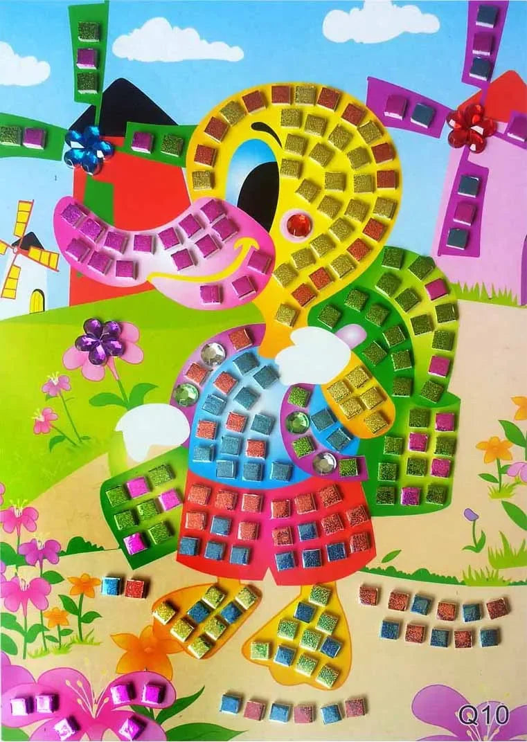 3/5Pcs Foam EVA Stickers 3D Crystal Acrylic Puzzle DIY Handmade Kids Art Cartoon Creative Educational party Toys For Children