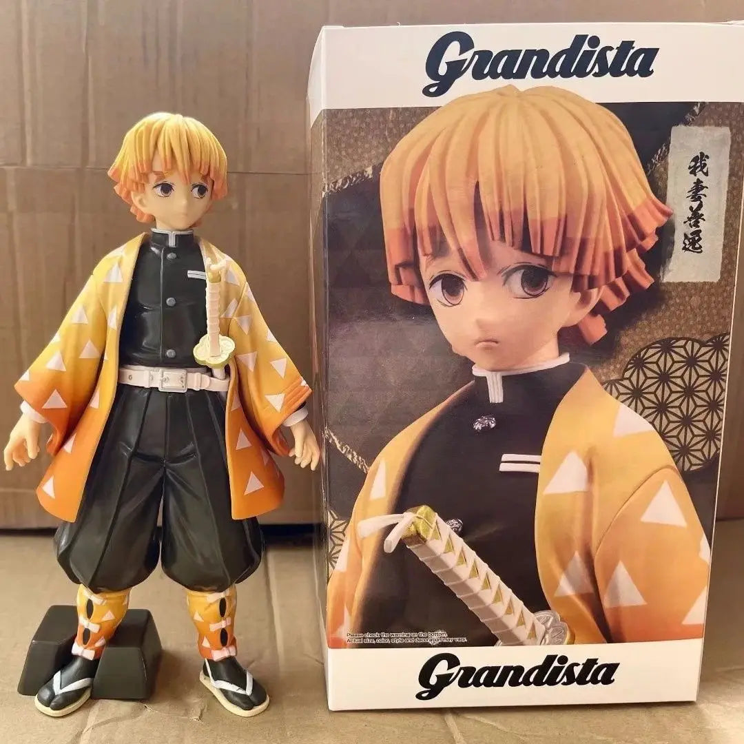 Hot Demon Slayer Grandista Tanjiro Kamado Zenitsu Agatsuma Figurine Anime Character Model Collectible Gift