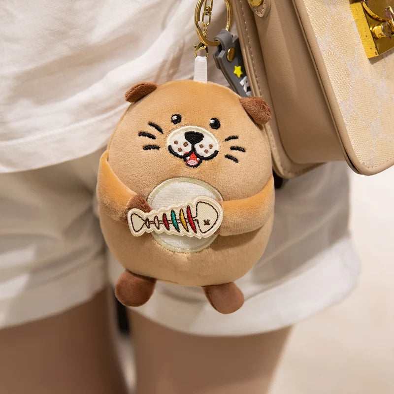 Adorably Otter Plush Kawaii Croaker Stuffed Pendant Lovely Animal Toys Backpack Deocr Soft Sofa Cushion Birthday Gifts for Kids