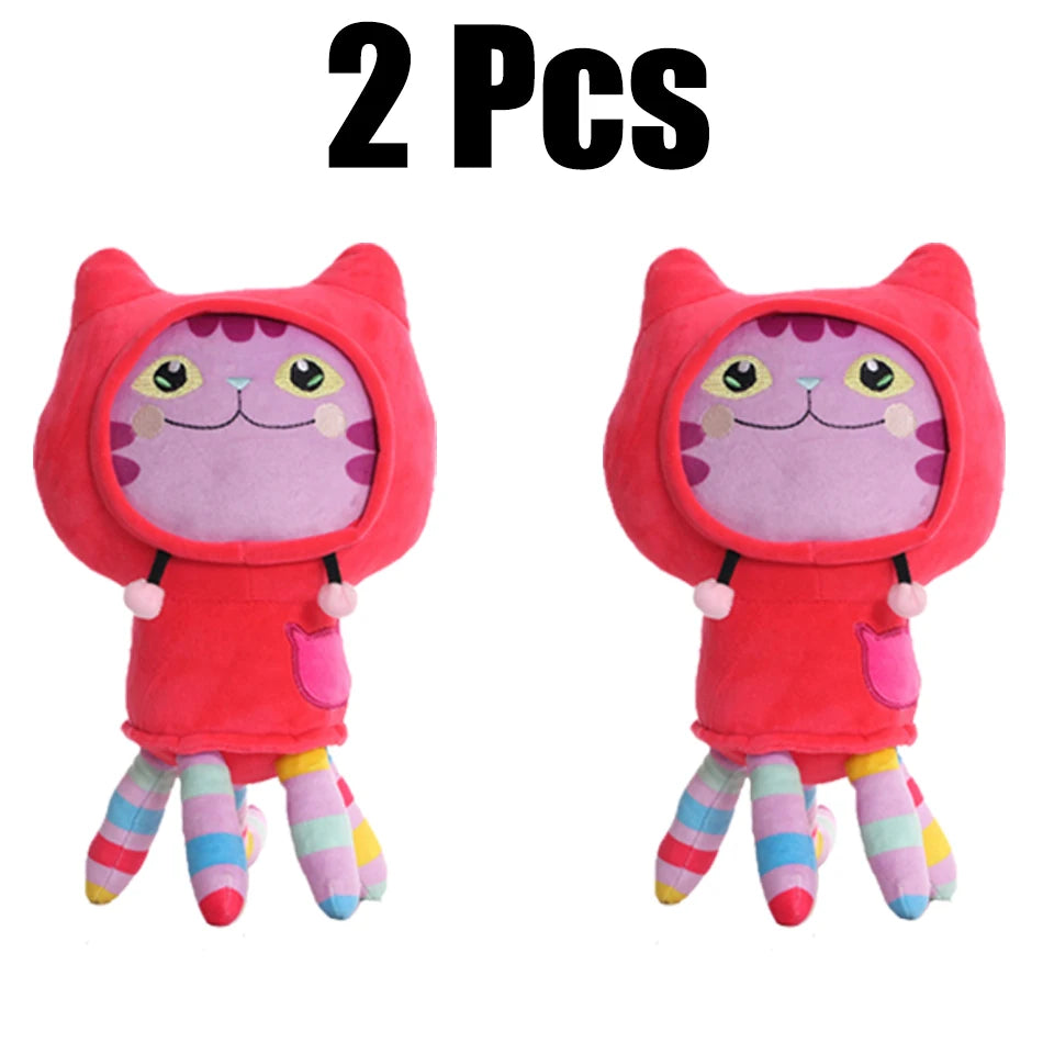 New Gabbys Dollhouse Plush Toy Mercat Cartoon Stuffed Animals Smiling Cat Car Cat Hug Gabys Girl Dolls Kids Birthday Gifts