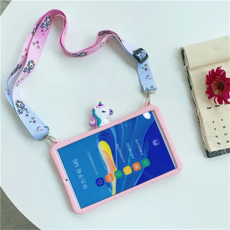 Cartoon Kids Cases For Huawei Matepad Pro 11 10.8 10.4 T10 T10S Mediapad T5 M5 Lite 8.0 10 10.1 Tablet Silicon Cover Stand Funda