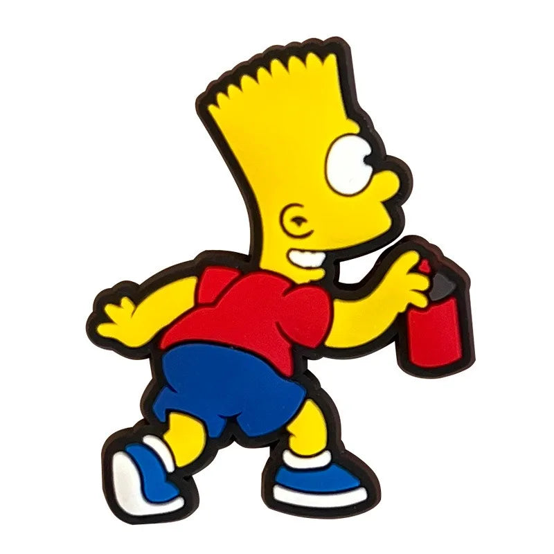 Cartoon MINISO 1PCS Popular Characters Disney Mouse DIY Stitch Funny Bear Shoe Charms Decorate Kids Accessories Boys Party Gifts