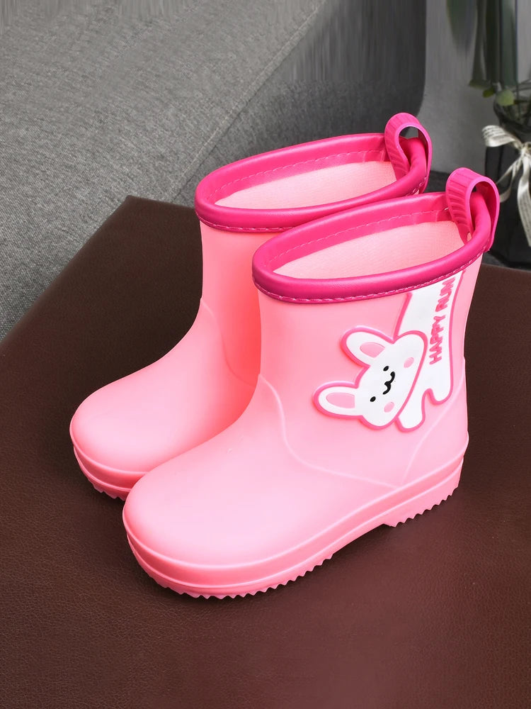 Unicorn Rain Boots Kids Boy Girls Rubber Boots New Cartoon Snow Boots For Children Waterproof Shoes Non-slip Baby Water Shoes