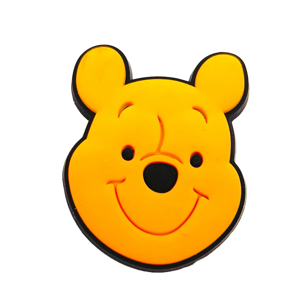 20pcs Hot Toys Disney Cartoon Winnie Pooh Shoe Charms for Shoes Decoration Accessories Classic Clog Sandal Buckle Kids Gifts