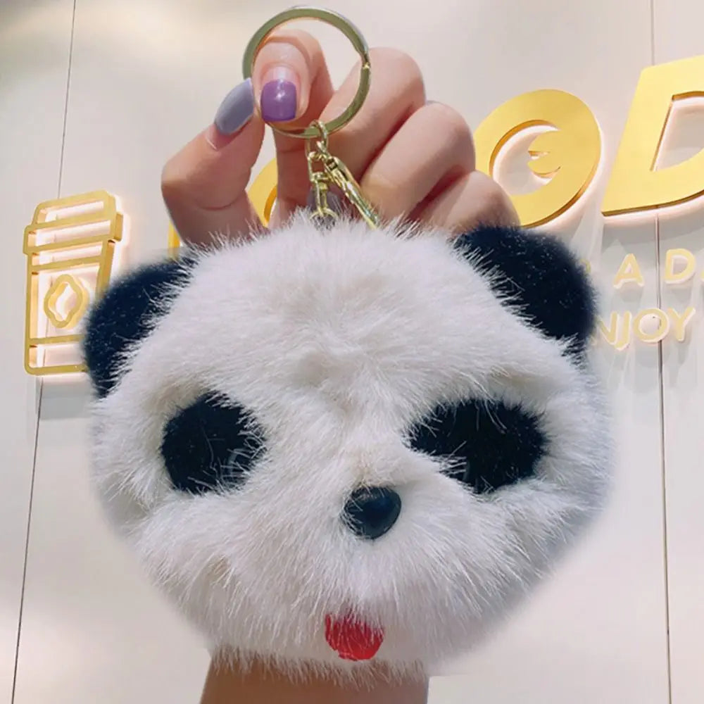 Cartoon Red Panda Plush Keyring Plush Stuffed Toys Pulling Tail Panda Plush Pendant Cute Animal Red Panda Plushies Pendant Kids