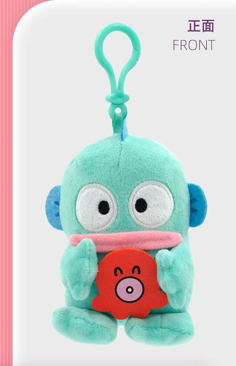 Sanrio Plushie Hangyodon Stuffed Plush Keychain Pendant Cartoon Doll Toys Soft PP Cotton Kawaii Bag Keyring Gifts For Girls Kids
