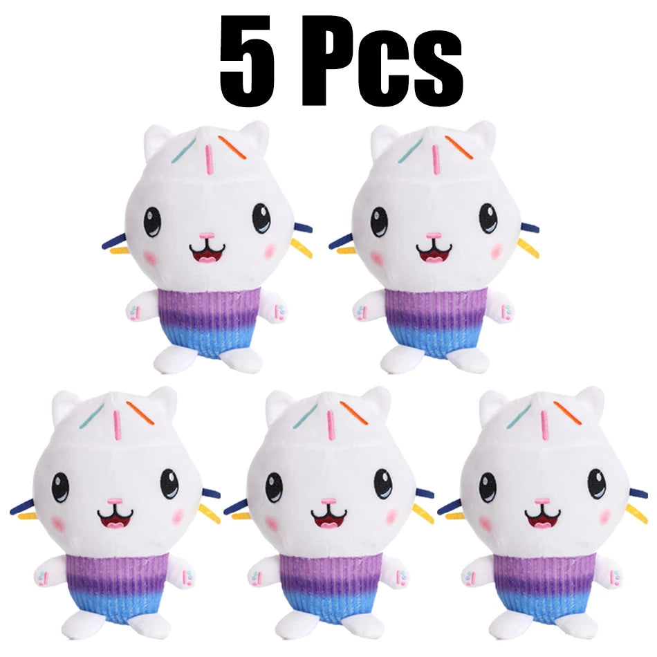 New Gabbys Dollhouse Plush Toy Mercat Cartoon Stuffed Animals Smiling Cat Car Cat Hug Gabys Girl Dolls Kids Birthday Gifts