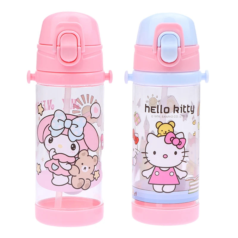 Kawaii 500ML Kuromi Cinnamoroll Sanrio Water Cup Cartoon Anime Plastic Cup Toys for Kids Kawaii Bottle Water Cup Birthday Gift