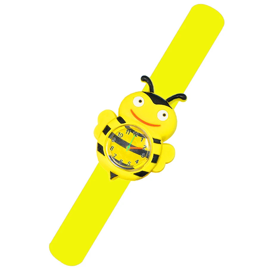 Baby Watch 3D Cartoon Kids Birthday Gift 2-15 Years Old Girl Boy Children Study Time Toy Watch Clock Free Spare Battery