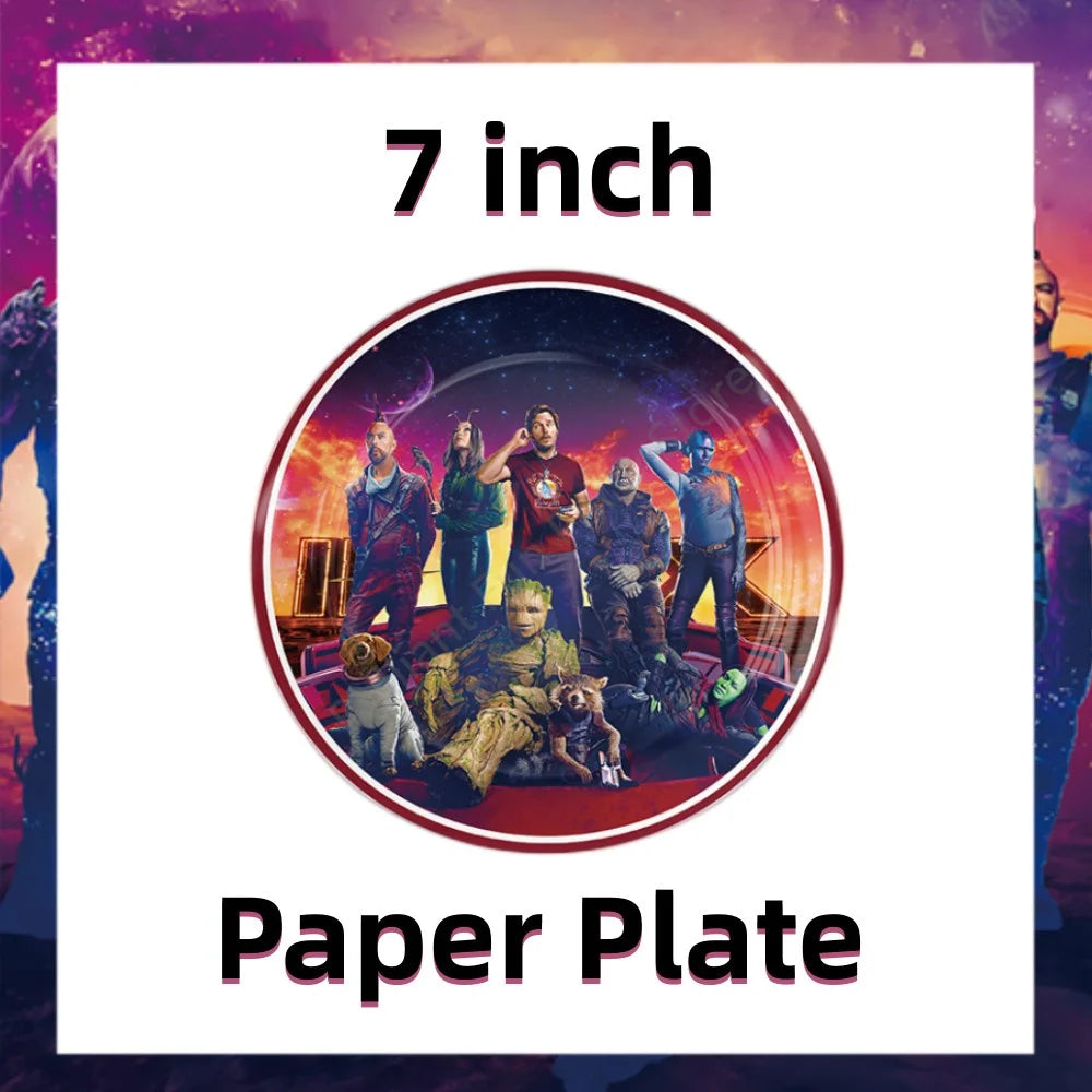 New Guardians of the Galaxy Party Decoration Disposable Tableware Balloons Superhero Baby Shower Kids Birthday Party Supplies
