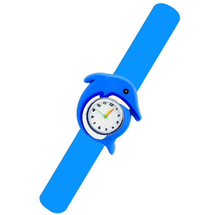 Baby Watch 3D Cartoon Kids Birthday Gift 2-15 Years Old Girl Boy Children Study Time Toy Watch Clock Free Spare Battery