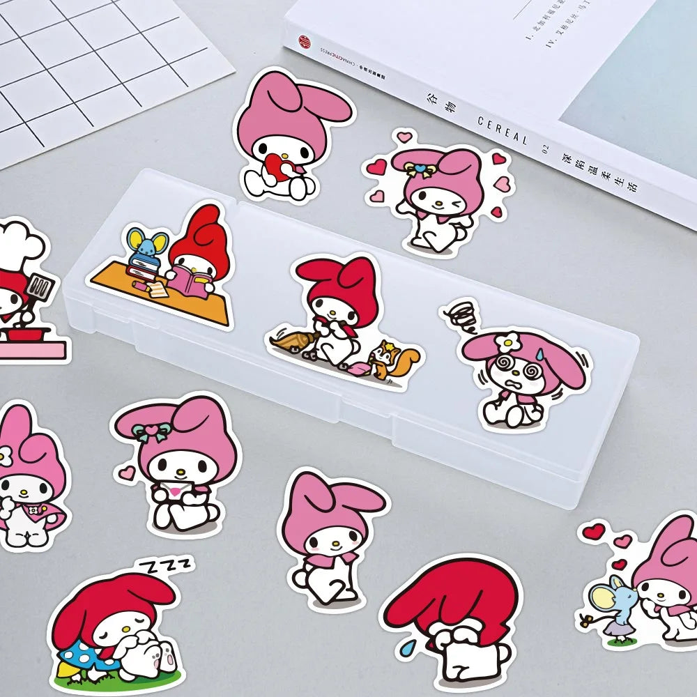 10/30/50PCS Sanrio My Melody Stickers Cartoon Kids Toy Graffiti Decals DIY Suitcase Skateboard Notebook Phone Cute Sticker Gift