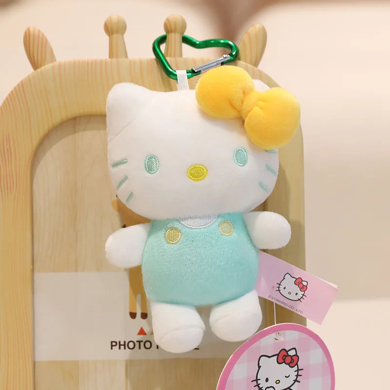 Sanrio Hello Kitty Stuffed Toys Bag Pendant Accessories Cute Plush Toys Kitten Keyring Anime Keychain Kids Birthday Gift