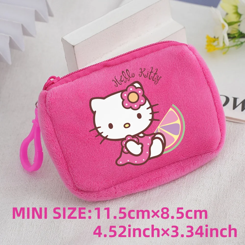 Cinnamoroll Badtz Maru Kuromi Plush Coin Purse Key Case Bag Kids Portable Mini Storage Bag Cute Gifts For Kids Clutch