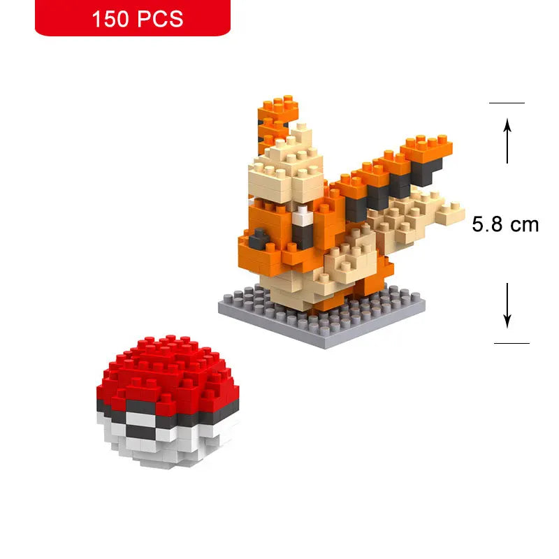 Pokemon Small Building Pokemon Nanoblock Cartoon Pikachu Animal Model Education Game Graphics Pokemon Toys For Kids Birthday