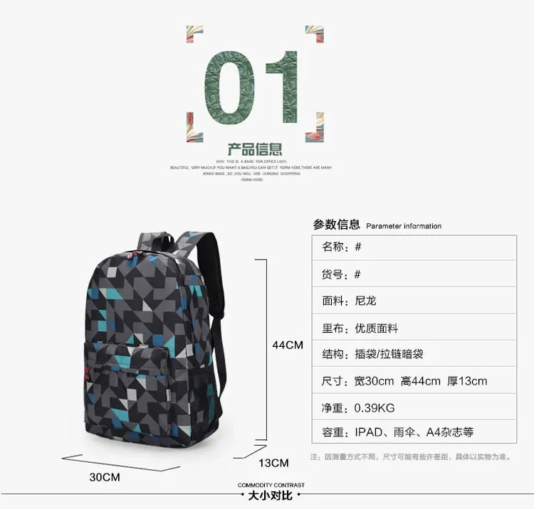 Cute Animal Capybara Print Black Backpack Teenager Student Schoolbag Boys Girls Gift