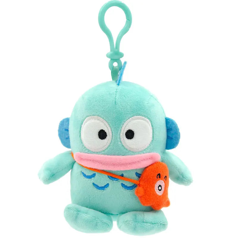 Sanrio Plushie Hangyodon Stuffed Plush Keychain Pendant Cartoon Doll Toys Soft PP Cotton Kawaii Bag Keyring Gifts For Girls Kids