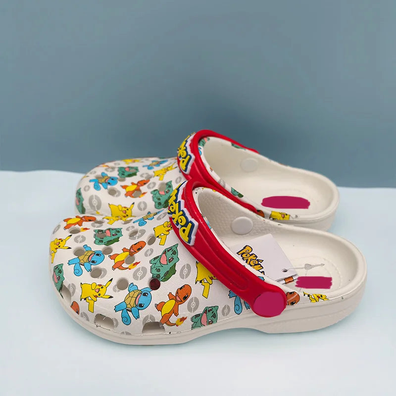 Pokemon Kawaii Pikachu Squirtle Breathable EVASandals for Kids - Anime Slippers for Home And Beach Summer Footwear Kids Gifts