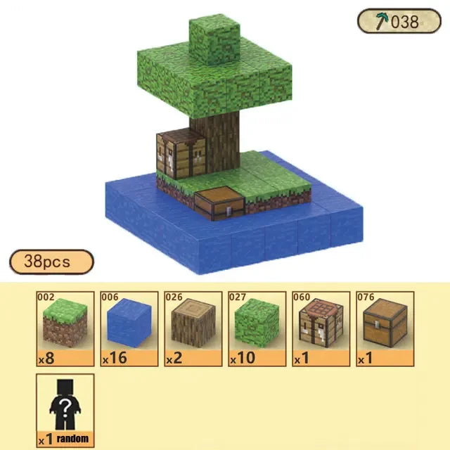 Magnetic Building Blocks Mine Cube Magnet World Set for Boy Girl Kid Age 3+ DIY Model Children Stem Montessori Sensory Toy